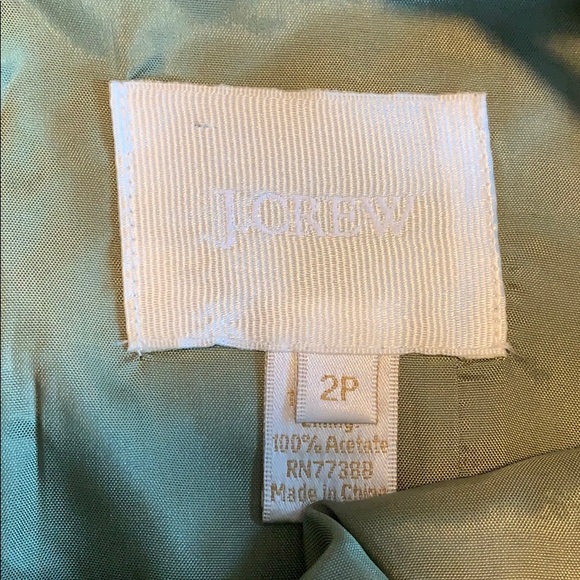 J Crew Collection Silk Green Cocktail Dress Sz. 2p - Picture 3 of 7